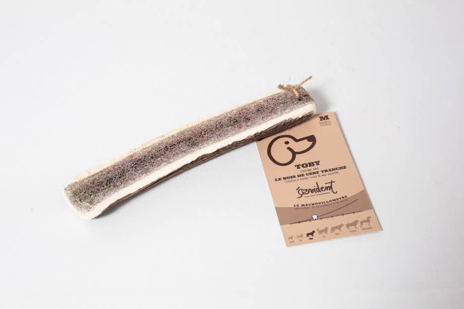 TOBY - Skivet hjortegevir til at tygge til hunde