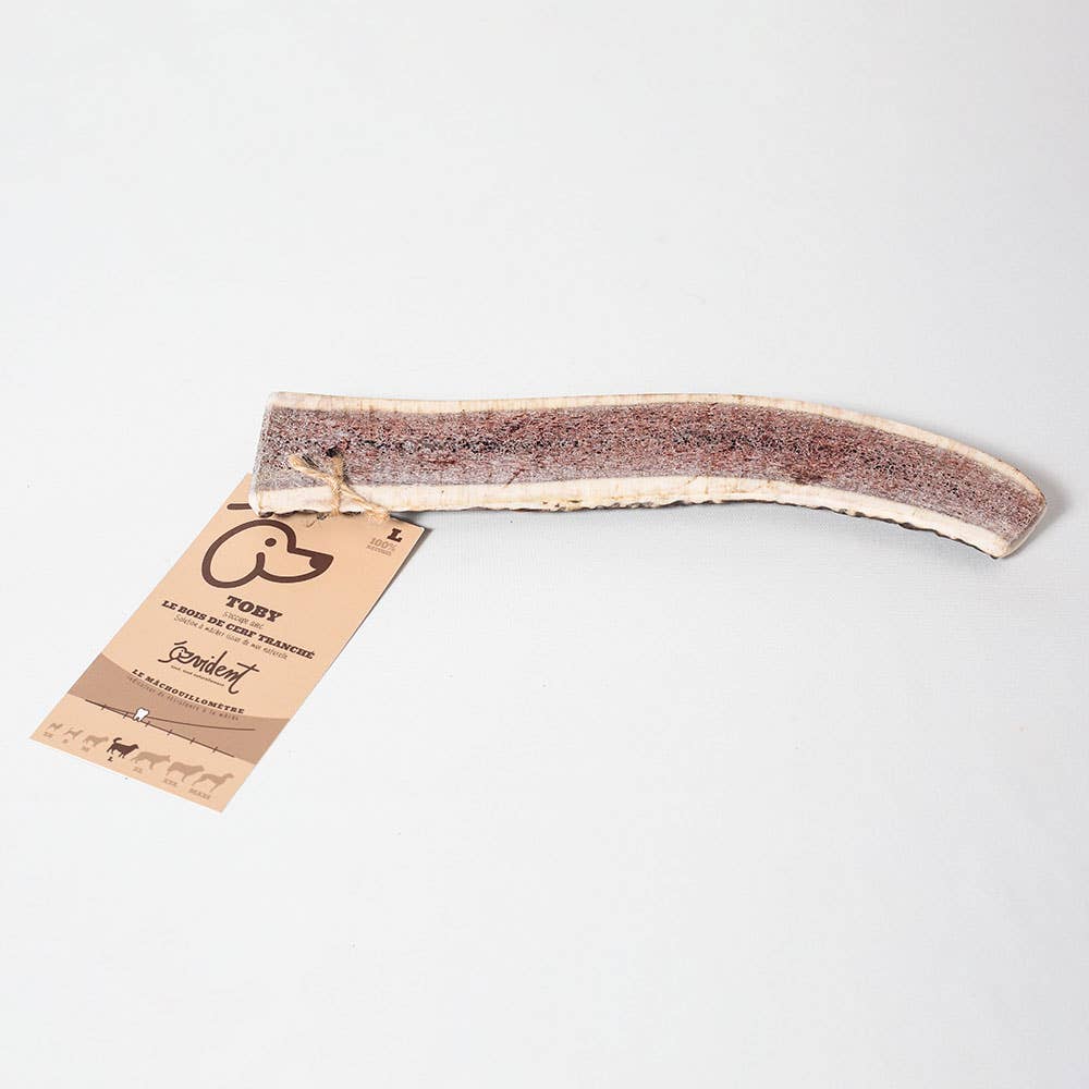 TOBY - Skivet hjortegevir til at tygge til hunde