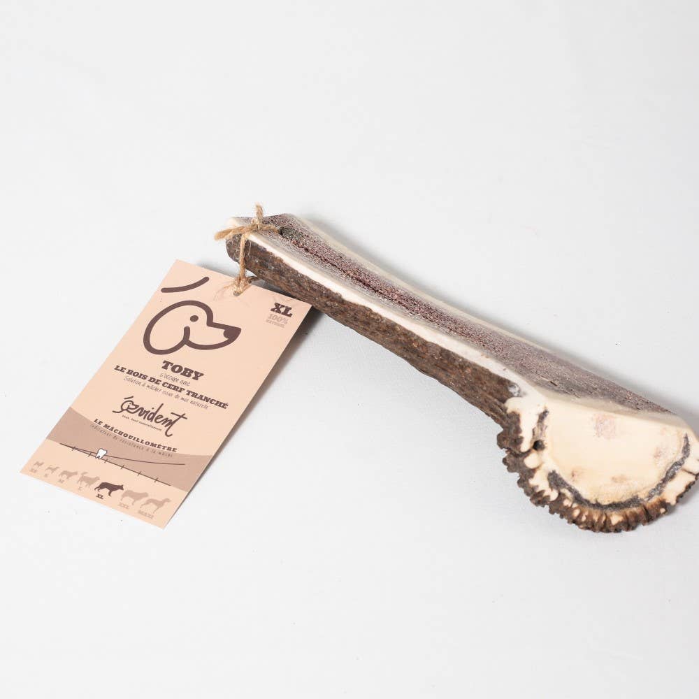 TOBY - Skivet hjortegevir til at tygge til hunde