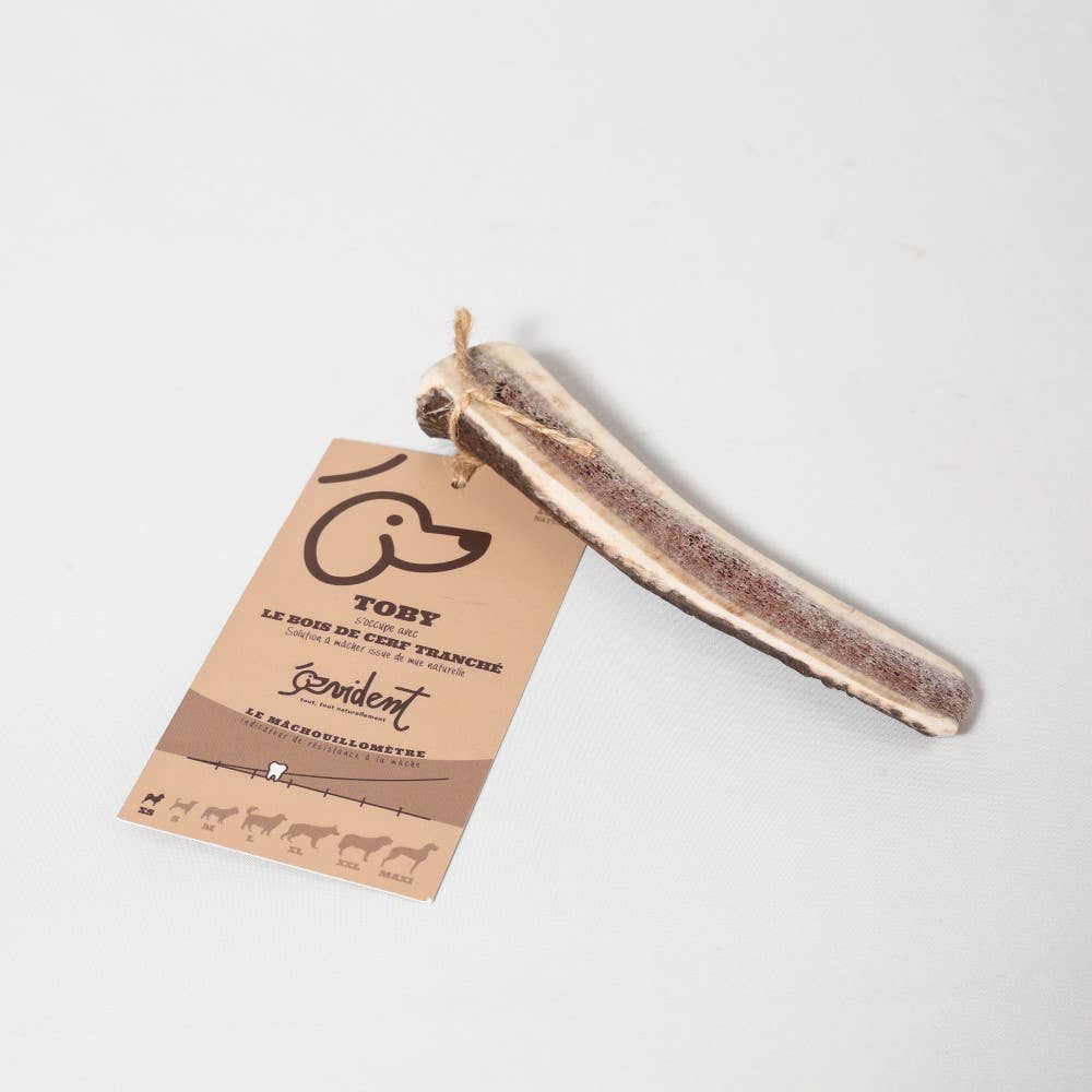 TOBY - Skivet hjortegevir til at tygge til hunde